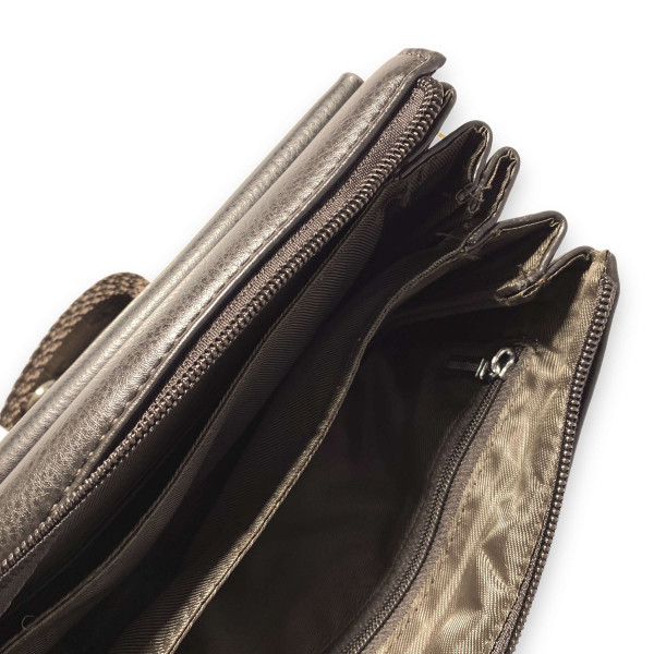 Мужской кошелек Langsa клатч три отдела дополнительный ремень в комплекте размер: 20*12*5 см коричневый Мужской кошелек Langsa клатч три отдела дополнительный ремень в комплекте размер: 20*12*5 см коричневый