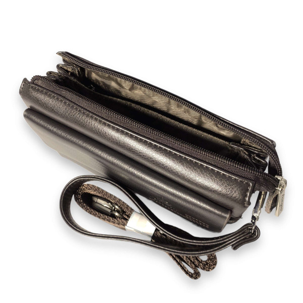 Мужской кошелек Langsa клатч три отдела дополнительный ремень в комплекте размер: 20*12*5 см коричневый Мужской кошелек Langsa клатч три отдела дополнительный ремень в комплекте размер: 20*12*5 см коричневый