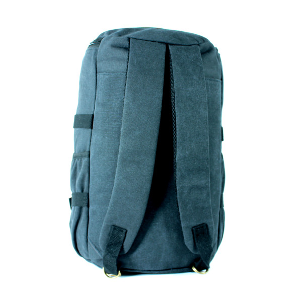 Брезентова сумка-рюкзак, 25 л, чорна, одне відділення