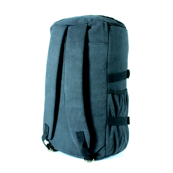 Брезентова сумка-рюкзак, 25 л, чорна, одне відділення