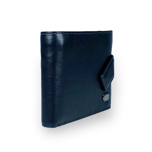 Гаманець чоловічий, шкіряний, 2 відділи для купюр, 10 для карток, колір чорний Гаманець чоловічий, шкіряний, 2 відділи для купюр, 10 для карток, колір чорний