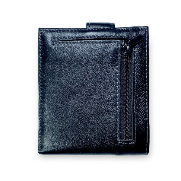 Гаманець чоловічий, шкіряний, 2 відділи для купюр, 10 для карток, колір чорний Гаманець чоловічий, шкіряний, 2 відділи для купюр, 10 для карток, колір чорний