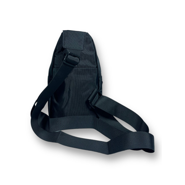Сумка-слинг на одно отделение, задний карман, черная Сумка-слинг на одно отделение, задний карман, черная