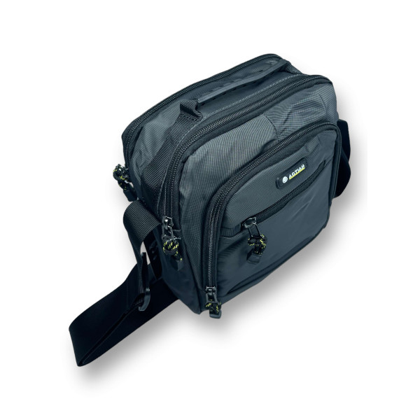 Сумка через плечо 5л, Lanpad, 2 отделения, 2 внешних кармана, 1 карман на обороте, 2 внутренних кармана, размеры: 24*20*10 см, черный