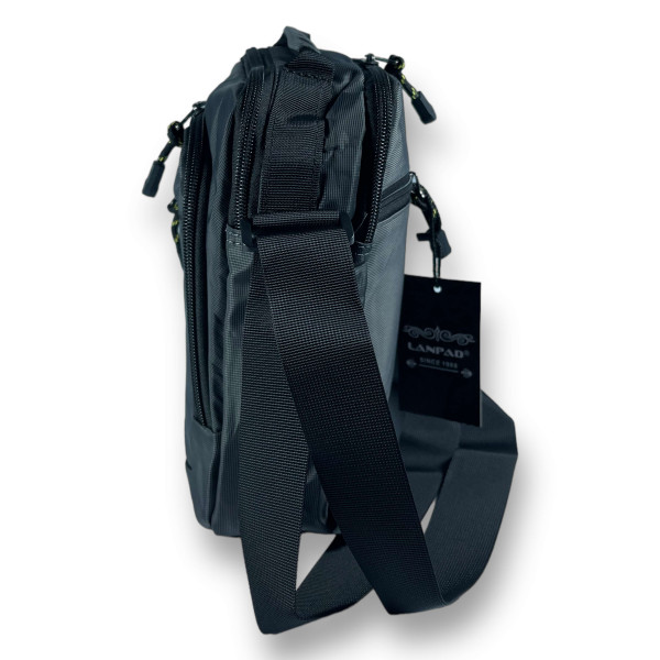 Сумка через плечо 5л, Lanpad, 2 отделения, 2 внешних кармана, 1 карман на обороте, 2 внутренних кармана, размеры: 24*20*10 см, черный