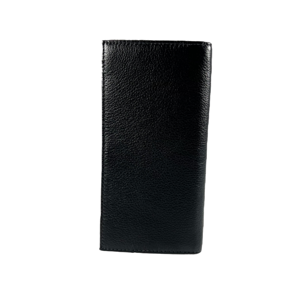 Мужской кошелек из натуральной кожи черного цвета Anil