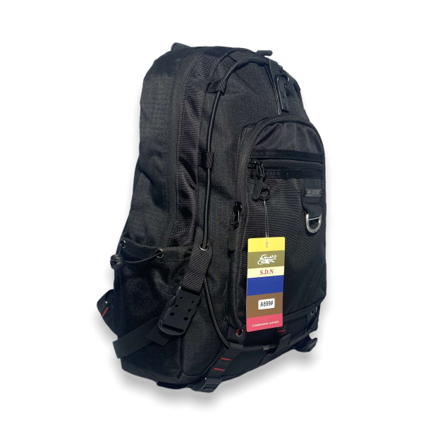 Городской рюкзак 24 л, один отдел, ткань полиэстер, черный