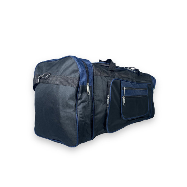 Дорожня сумка велика 100 л mTs одне відділення бокові кишені ремінь розмір 80*35*35 см чорно-синій