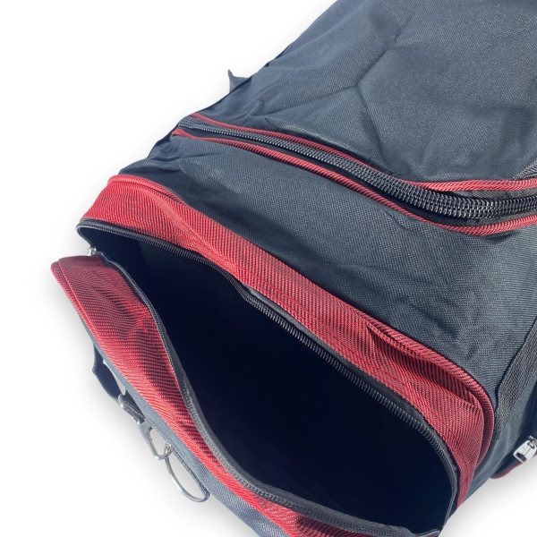 Дорожня сумка велика 100 л  mTs одне відділення бокові кишені ремінь розмір 80*35*35 см чорно-червона