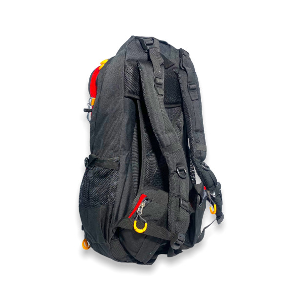 Туристичний рюкзак, 38 л, два відділи, внутрішні кишені, нижня кишеня. стяжки, чорний