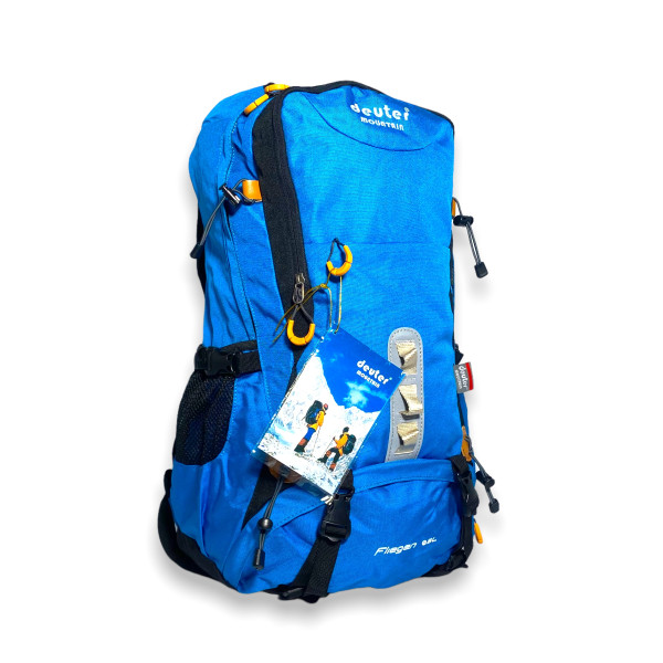 Рюкзак туристичний на 38 л, два відділи, внутрішні кишені, нижня кишеня. стяжки, голубий