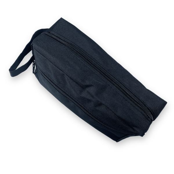 Сумочка косметичка несесер чоловіча 1 відділ додаткова кишеня ручка розмір: 26*15*10 см чорна