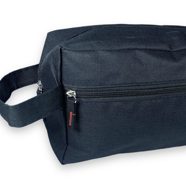 Сумочка косметичка несесер чоловіча 1 відділ додаткова кишеня ручка розмір: 26*15*10 см чорна