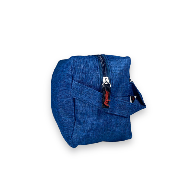 Сумочка косметичка несесер чоловіча 1 відділ додаткова кишеня ручка розмір: 26*15*10 см синя