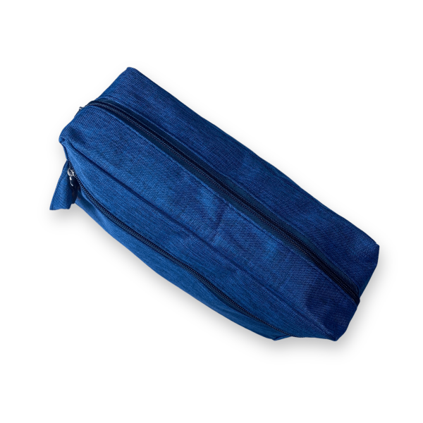 Сумочка косметичка несесер чоловіча 1 відділ додаткова кишеня ручка розмір: 26*15*10 см синя