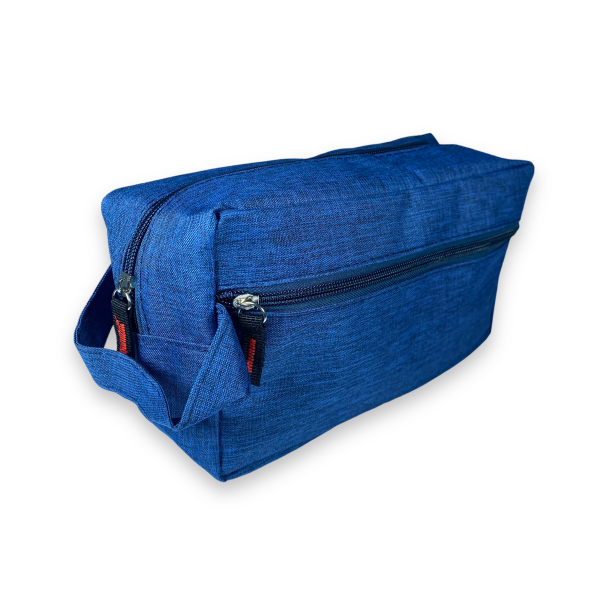 Сумочка косметичка несесер чоловіча 1 відділ додаткова кишеня ручка розмір: 26*15*10 см синя