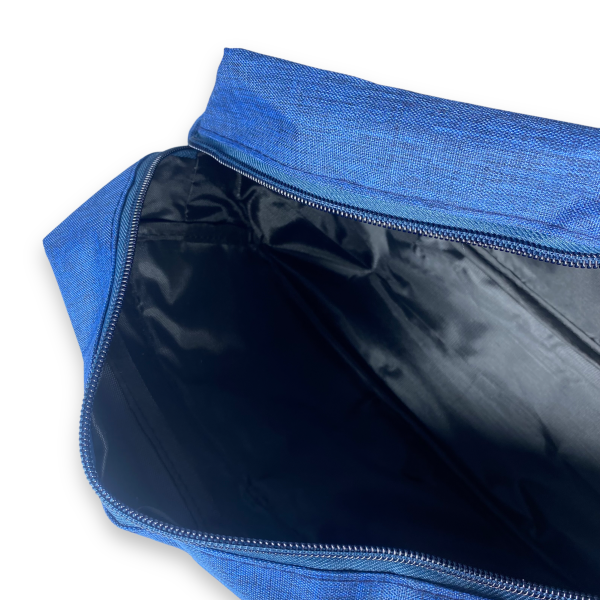 Сумочка косметичка несесер чоловіча 1 відділ додаткова кишеня ручка розмір: 26*15*10 см синя