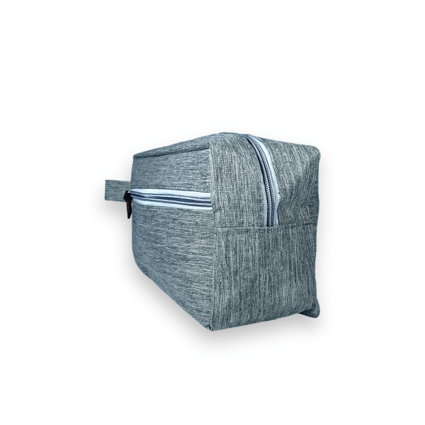 Сумочка косметичка несесер чоловіча 1 відділ додаткова кишеня ручка розмір: 26*15*10 см сіра