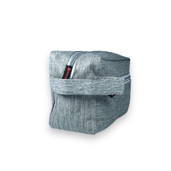 Сумочка косметичка несесер чоловіча 1 відділ додаткова кишеня ручка розмір: 26*15*10 см сіра