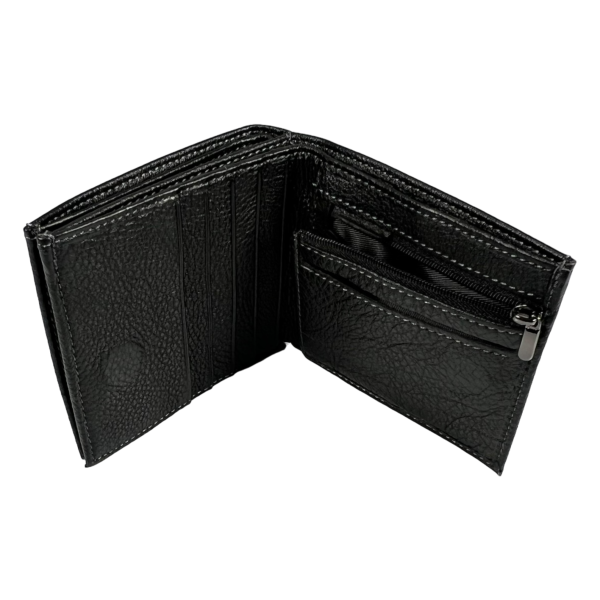 Минималистичный мужской кошелек из натуральной кожи, черный