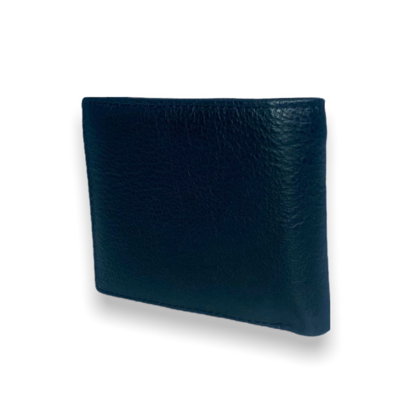 Кошелек портмоне мужской, кожаный, три отдела для купюр, черный Кошелек портмоне мужской, кожаный, три отдела для купюр, черный