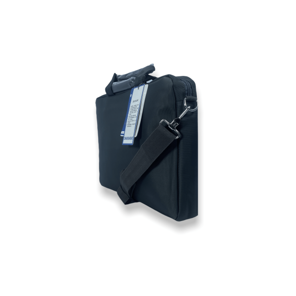 Портфель для ноутбука Zhaocaique 709, одно отделение, карманы, ремень, размер 40*28*6 см черный