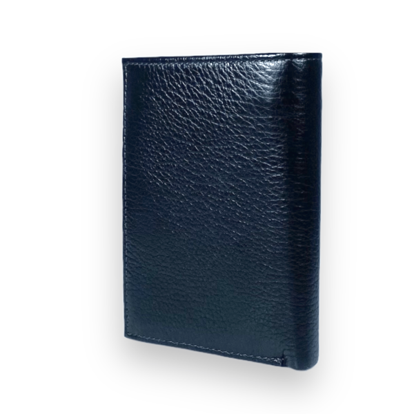 Кошелек мужской, натуральная кожа. 1отдел для купюр, черный Кошелек мужской, натуральная кожа. 1отдел для купюр, черный