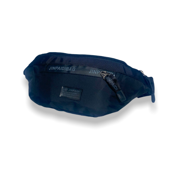 Поясная сумка-бананка на три отдела, цвет черный