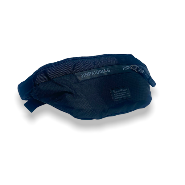 Поясная сумка-бананка на три отдела, цвет черный