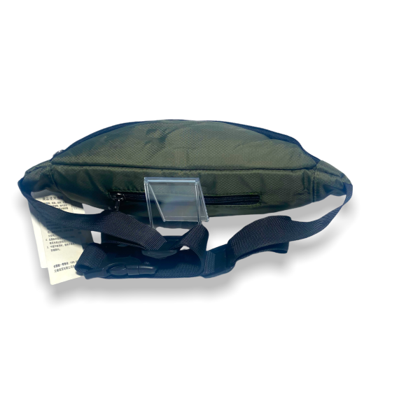 Поясная сумка-бананка на три отдела, цвет темно-зеленый