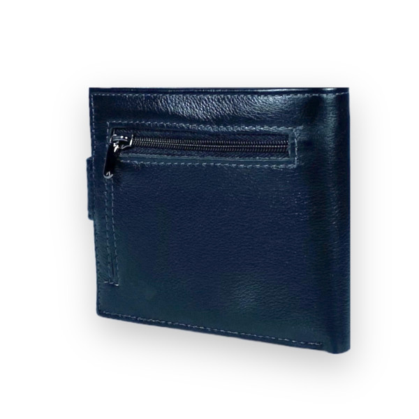 Компактный мужской кожаный кошелек, цвет черный Компактный мужской кожаный кошелек, цвет черный