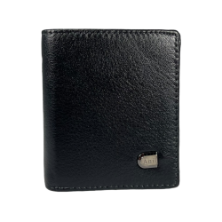 Классический кошелек для мужчин из натуральной кожи, цвет черный