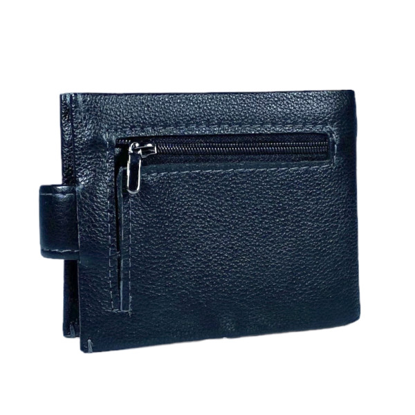 Кошелек мужской, кожаный, с зажимом для купюр, черный Кошелек мужской, кожаный, с зажимом для купюр, черный