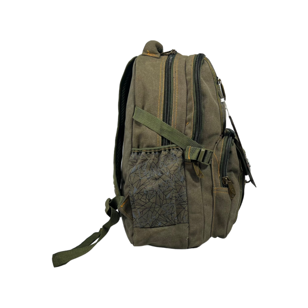 Городской рюкзак, брезентовый, цвет хаки, 25 л, 5 отделов с боковыми карманами Городской рюкзак, брезентовый, цвет хаки, 25 л, 5 отделов с боковыми карманами