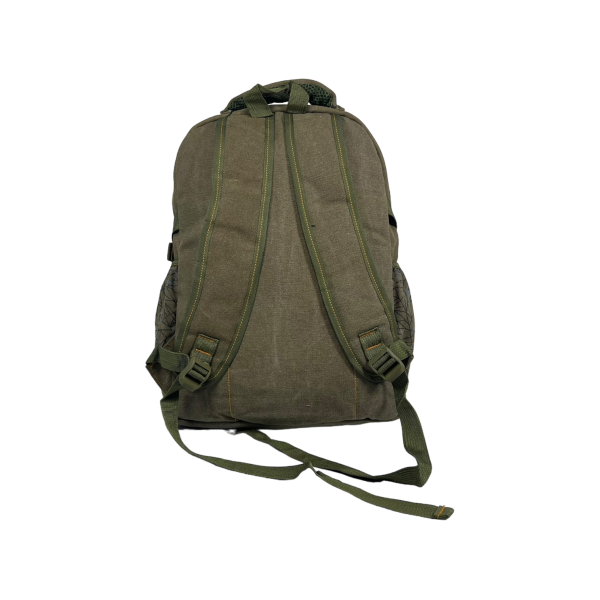 Городской рюкзак, брезентовый, цвет хаки, 25 л, 5 отделов с боковыми карманами Городской рюкзак, брезентовый, цвет хаки, 25 л, 5 отделов с боковыми карманами