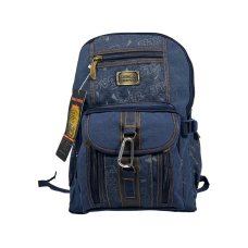 Брезентовий міський рюкзак, міцний, 25 л, одне основне відділення, фронтальні кишені, синій