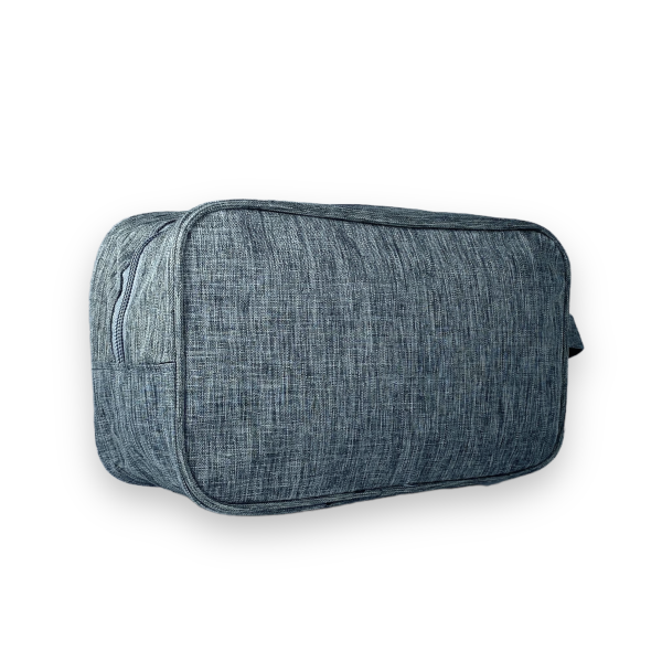 Несесер чоловічий, тканина,1 відділ, додаткова кишеня, колір сірий