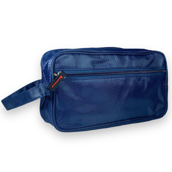 Сумочка-несессер для мужчины ткань 1 отдел дополнительный карман ручка размер: 25*15*8 см синий Сумочка-несессер для мужчины ткань 1 отдел дополнительный карман ручка размер: 25*15*8 см синий
