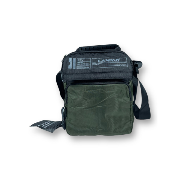 Сумка мужская через плечо, 2 отделения, два фронтальных кармана, цвет зеленый