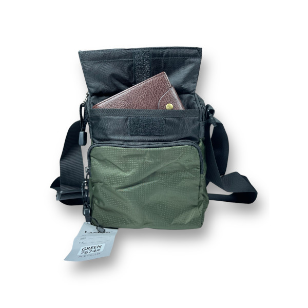 Сумка мужская через плечо, 2 отделения, два фронтальных кармана, цвет зеленый Сумка мужская через плечо, 2 отделения, два фронтальных кармана, цвет зеленый