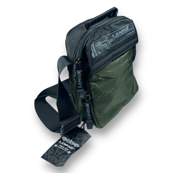 Сумка мужская через плечо, 2 отделения, два фронтальных кармана, цвет зеленый Сумка мужская через плечо, 2 отделения, два фронтальных кармана, цвет зеленый