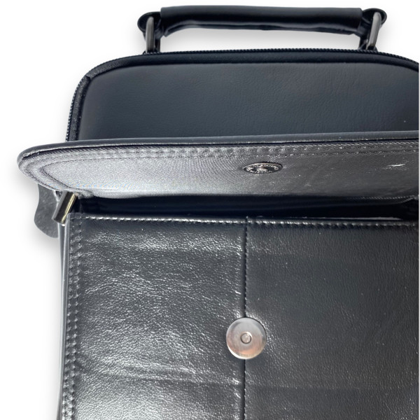 Сумка через плече, чоловіча, натуральна шкіра, два відділи