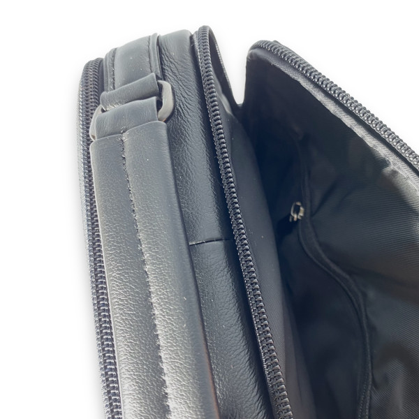 Сумка через плече, чоловіча, натуральна шкіра, два відділи