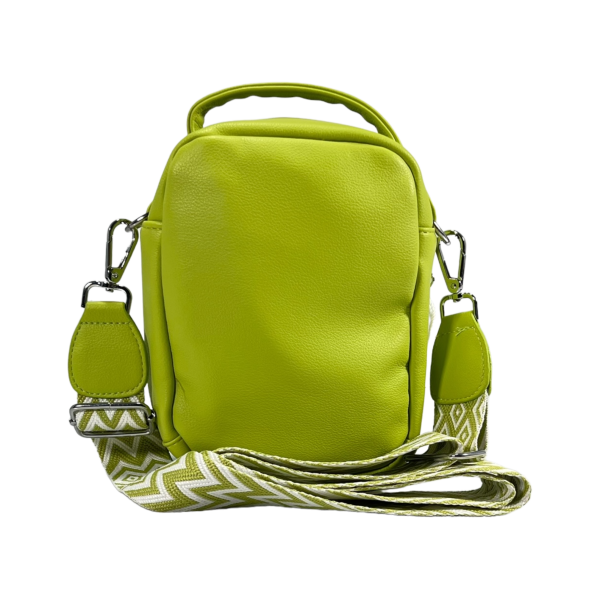 Зручна стильна сумка через плече на три відділення яскраво зеленого кольору Зручна стильна сумка через плече на три відділення яскраво зеленого кольору