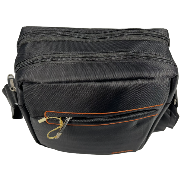 Сумка через плечо на три отделения, 7 л, черная Сумка через плечо на три отделения, 7 л, черная