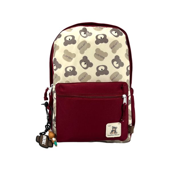 Міський рюкзак на два віділеня, колір червоний, 15 л, кишення для ноутбука