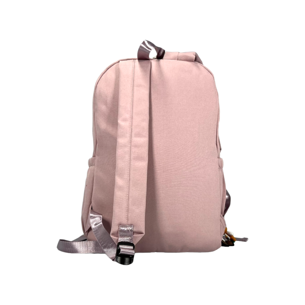 Міський рюкзак на два віділеня, колір рожевий, 15 л, кишення для ноутбука