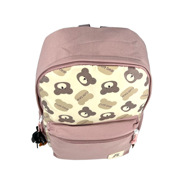 Міський рюкзак на два віділеня, колір рожевий, 15 л, кишення для ноутбука