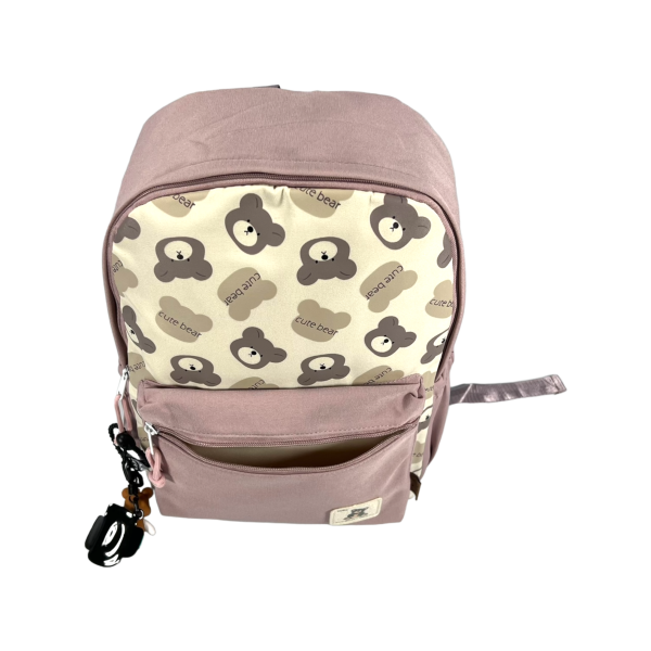 Міський рюкзак на два віділеня, колір рожевий, 15 л, кишення для ноутбука