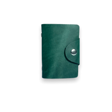 Визитница BagWay, кожа, зеленая